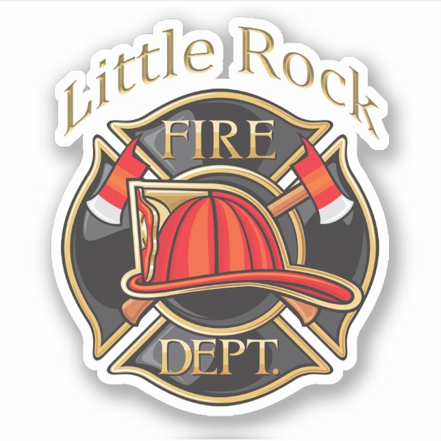 Sticker Service d'incendie Little Rock (Devant)