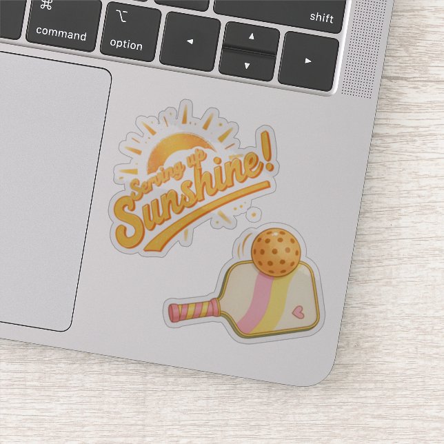 Sticker Serving Sunshine -Sunny Pastel Pickleball Life 2pc (Détail)
