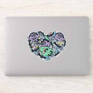 Sticker Sésame Sésame Comte von Count Doodle Heart