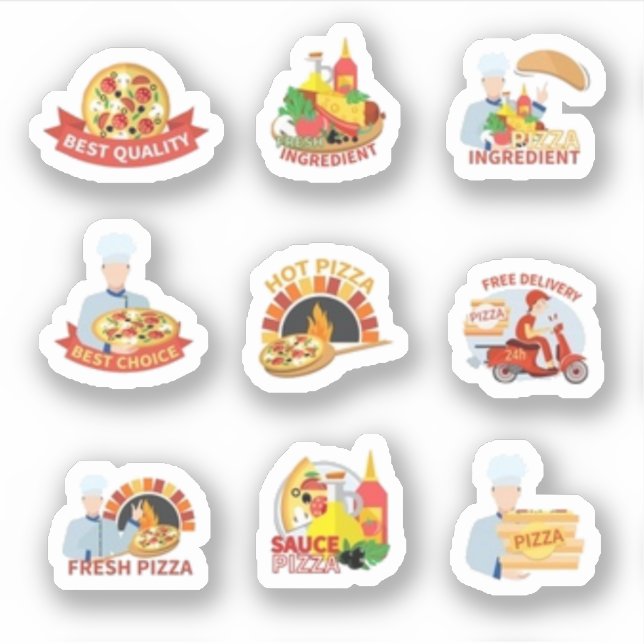 Sticker Set de pizza (Devant)