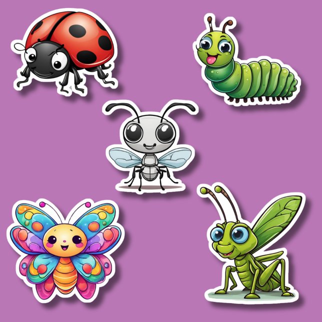 Sticker Set d'insectes Cute Kawaii étanche (Créateur téléchargé)