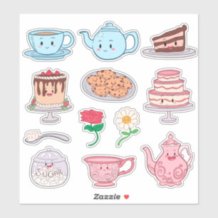 Sticker Set Tea Party pour enfants