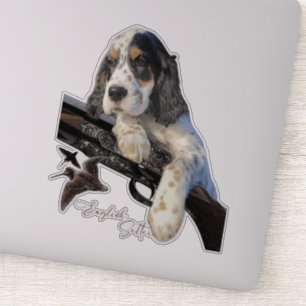 Sticker Setter anglais, mignon chiot