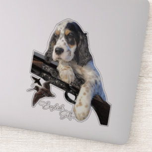 Sticker Setter anglais, mignon chiot