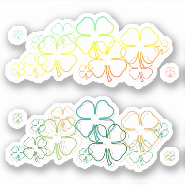 Sticker shamrock (Devant)