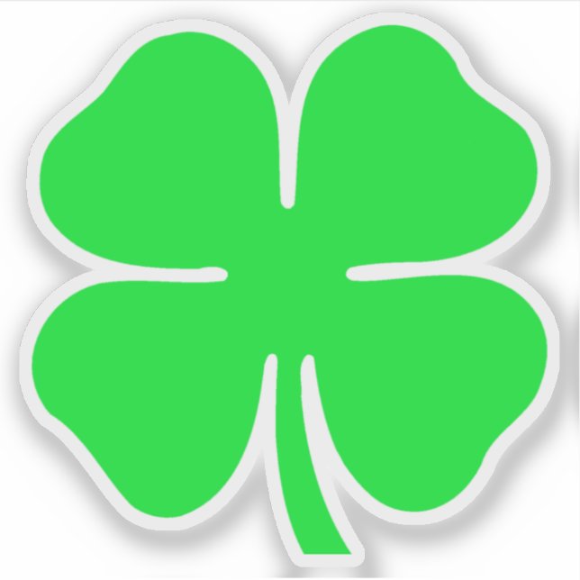 Sticker shamrock chanceux (Devant)