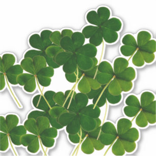 Sticker Shamrock de la fête de la Saint-Patrick Leaf Gree