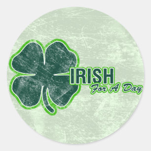 Sticker Shamrock de St. Pats "Irlandais pour une j