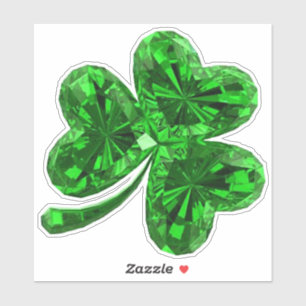 Sticker Shamrock Emerald