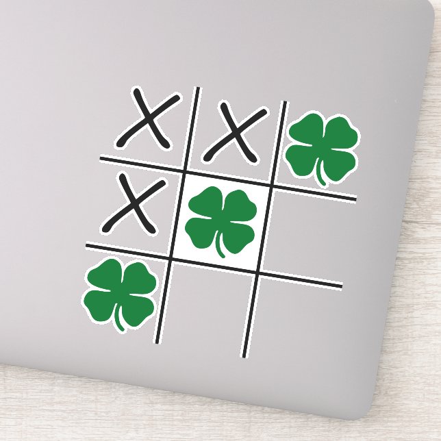 Sticker Shamrock Tic Tac Toe (Détail)