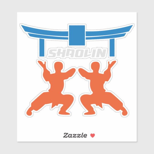 Sticker Shaolin Temple Martial Arts (Feuille)