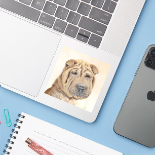 Sticker Shar Pei Painting