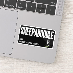 Sticker Sheepadoodle Chien Définition, Doodle Dog Noun Cad