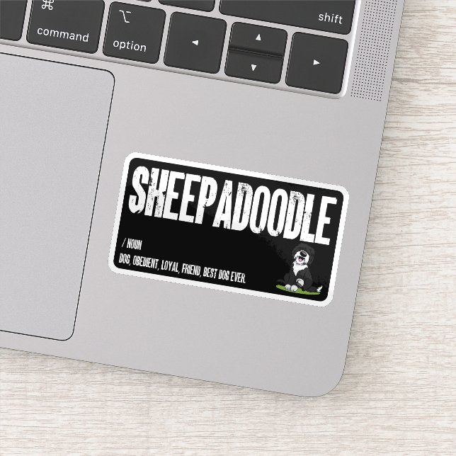Sticker Sheepadoodle Chien Définition, Doodle Dog Noun Cad (Détail)