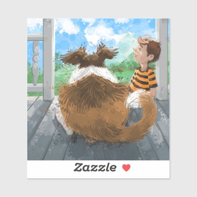 Sticker Sheldon et Davie Relaxing (Feuille)