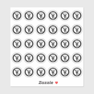 Sticker Shellfish Free Wedding Place Card Food Allergy