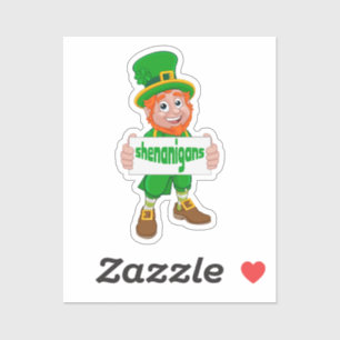 Sticker Shenanigans St. Patrick's Day Leprechaun St Pattys