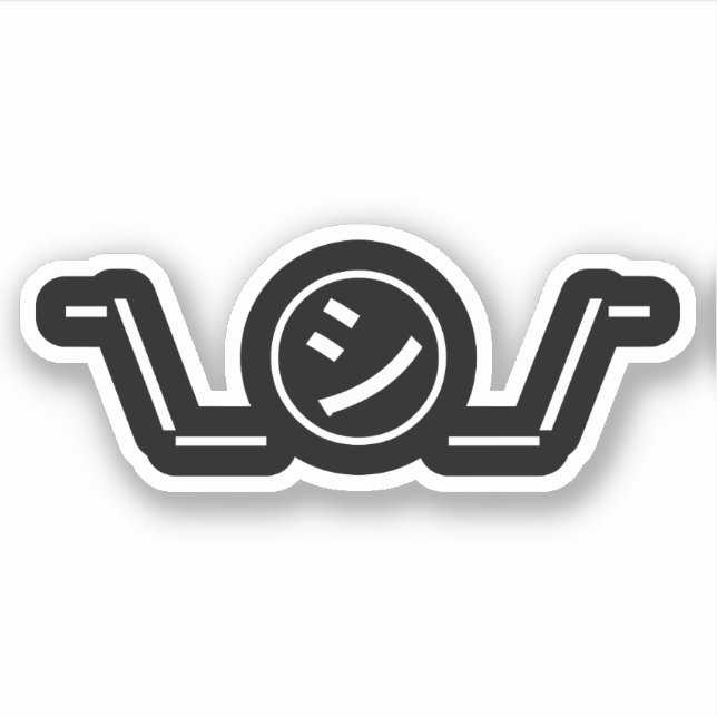 Sticker Shi Kana Shrug Emoticon -\_ ㋛_/+Japonais Kaomoji (Devant)