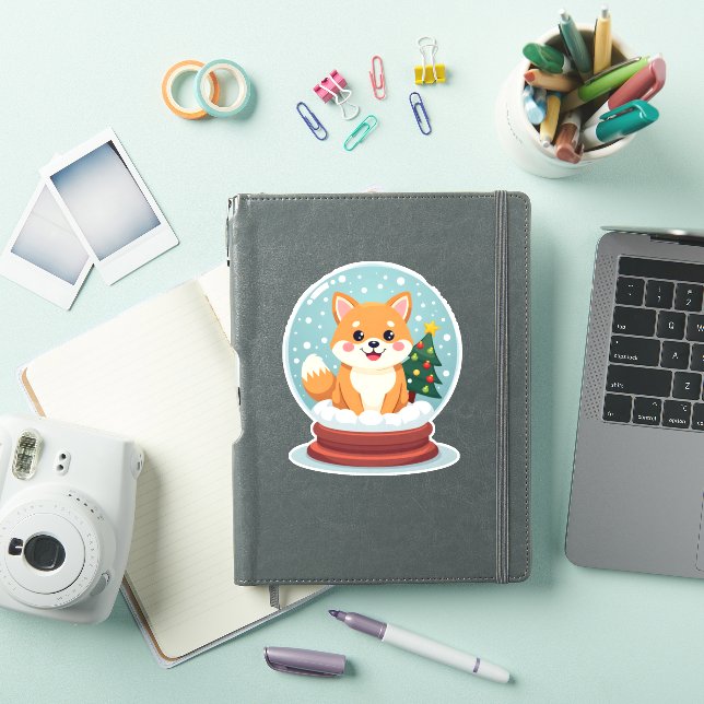 Sticker Shiba Snow Globe (Couverture iPad)