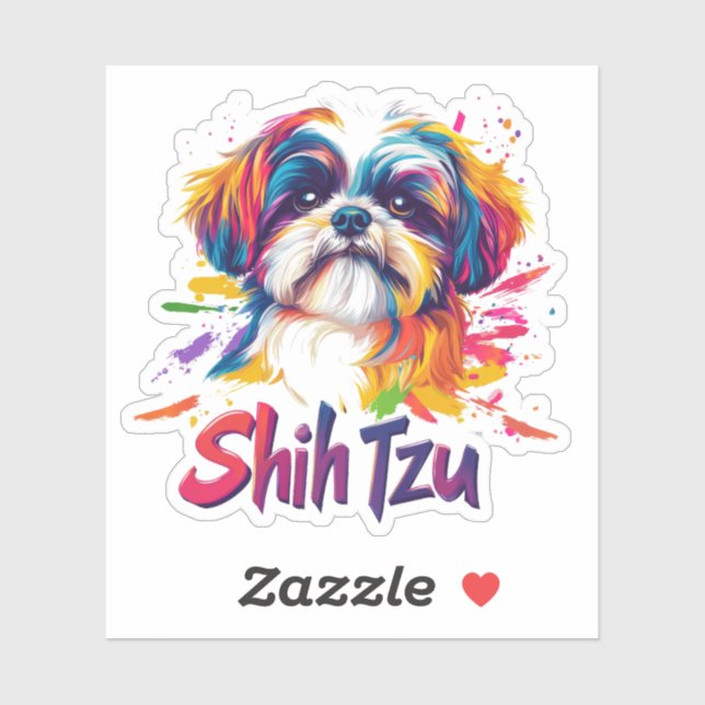 Sticker Shih Tzu (Feuille)