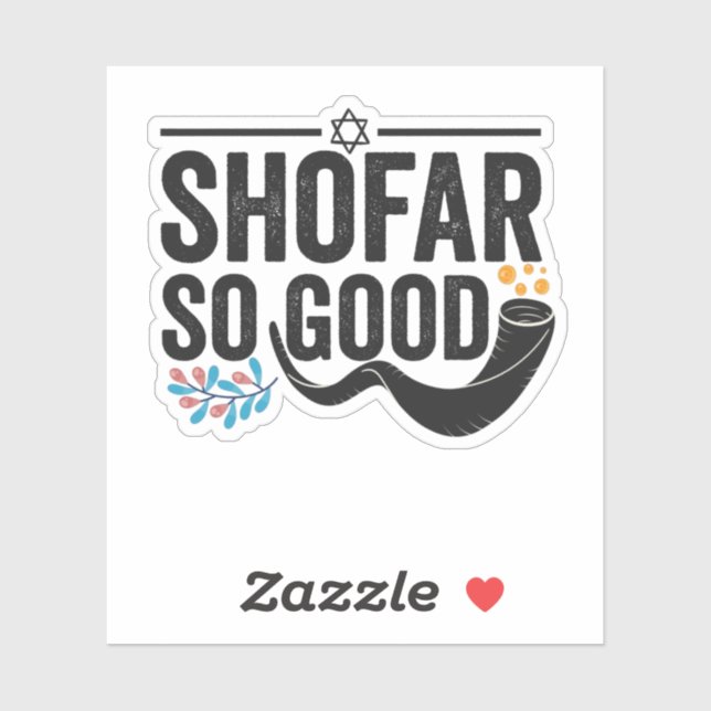 Sticker Shofar So good Funny Jewish Hanukkah Holiday Gift (Feuille)