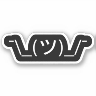 Sticker Shrug Emoticon —\_(ツ)_/ Afficher le Kaomoji japona