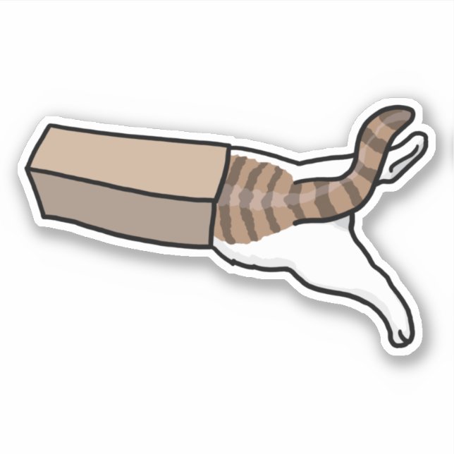 Sticker Si j'ai l'air assis Cat dans la boîte (Devant)