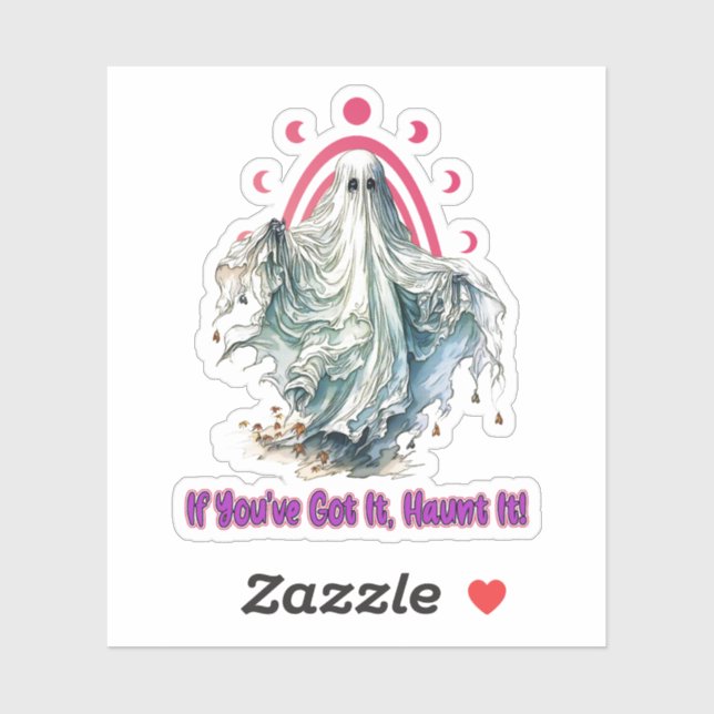 Sticker Si vous l'avez, hantez-le - Halloween (Feuille)