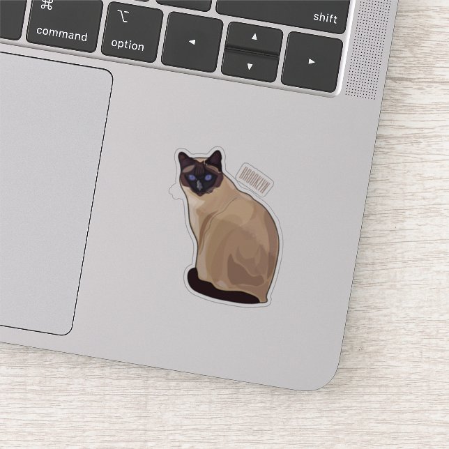 Sticker Siamese cat cartoon (Détail)