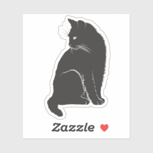 Sticker Siège de chat noir
