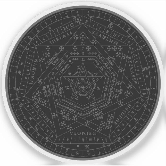 Sticker Sigillum Dei Aemeth (gris) (Devant)