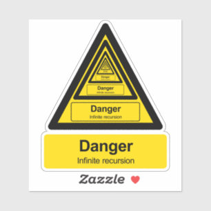 Sticker Signal d'avertissement de récursion infini