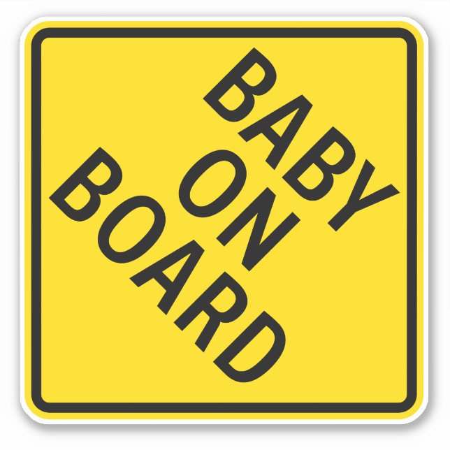 Sticker Signal d'avertissement pour bébé à bord (Devant)