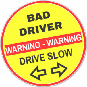 Sticker Signal de conducteur jaune (conduite lente)