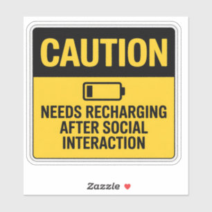 Sticker Signal de prudence - Besoin de se recharger après