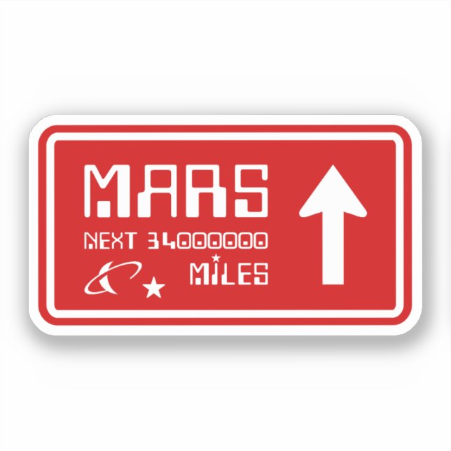 Sticker Signal routier de Mars (Recto)
