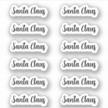 Signature Angela Script Kiss-Cut Santa Claus