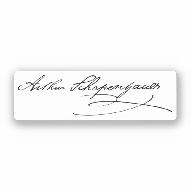 Sticker Signature Arthur Schopenhauer (Recto)
