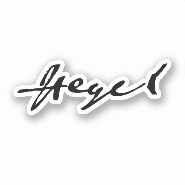 Sticker Signature de G. W. F. Hegel (Devant)