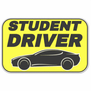 Sticker Signe de conducteur étudiant (Autocollant de voitu