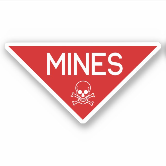 STICKER SIGNE DE MINES | SIGNAGE | SYMBOLE (Devant)