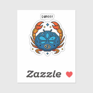 Sticker Signe du zodiaque Cancer Pop Art - Crabe céleste r