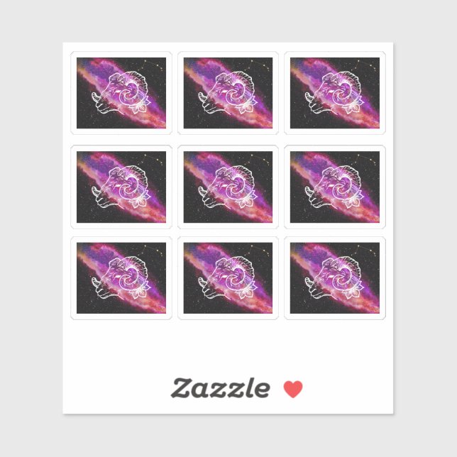 Sticker Signe du zodiaque constellation de la galaxie Béli (Feuille)