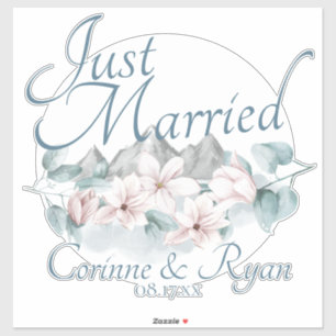 Sticker SIGNE PERSONNALISÉ DES Magnolias DE Montagne Marié