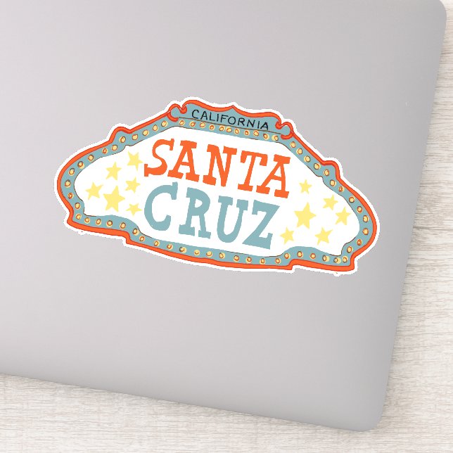 Sticker SIGNE Vintage père Noël Cruz California Sweet (Détail)