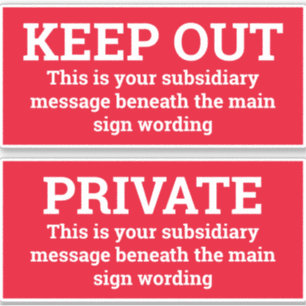 Sticker Signes d'avertissement - Deux signes en tant que S