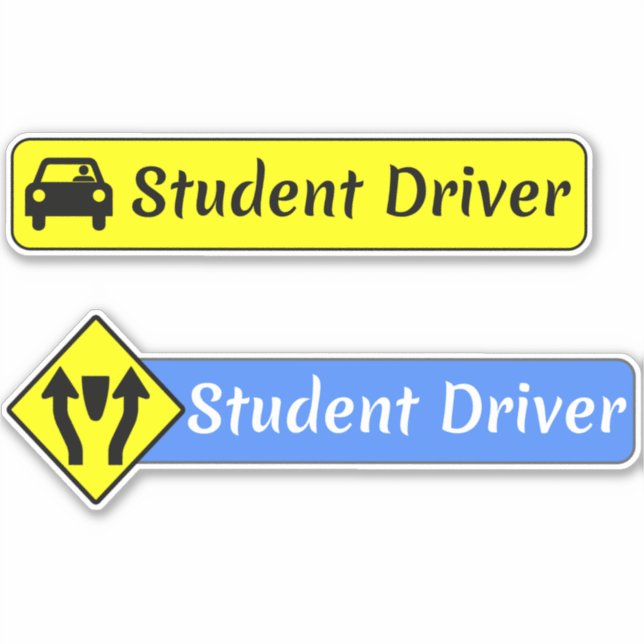 Sticker Signes de conducteur étudiant pour les nouveaux co (Devant)