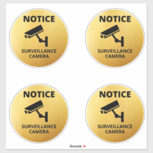 Sticker Signes de surveillance vidéo, avertissement