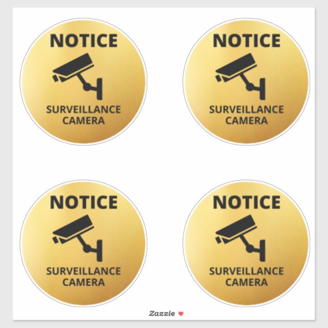 Sticker Signes de surveillance vidéo, avertissement (Feuille)