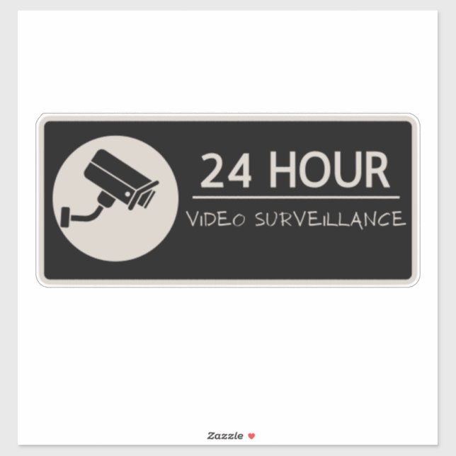 Sticker Signes de surveillance vidéo, avertissement (Feuille)